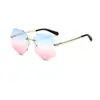 Nuevas Gafas de Sol de Moda para Maquillaje Anti-UV Lisas de Moda para Mujer Combinan con Todo Elegantes Sin Marco
