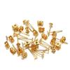 Juego de pendientes de acero inoxidable de 3-12 mm con base plana y disco para hacer aretes de Amazon.