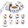 Caperucita Roja Libro Misma Calcomanía de Dibujos Animados 500 Calcomanías 1 Rollo Decorativo Cuenta a Mano Calcomanía Redonda Calcomanía Linda de Dibujos Animados Calcomanía de Sellado