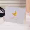 Conjunto de Cartão de Cumprimentos com Estampagem Dourada em Inglês Simples, Cartão de Agradecimento, Cartão de Bênção/Presente, Cartão com Mensagem Manuscrita e Envelope