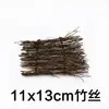 Prato de Sushi de Bambu Vintage, Cerca de Bambu, Decoração de Cerca de Arame de Bambu, Prato de Exibição Estilo Cerca Japonesa e Coreana, Decoração de Sashimi