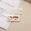 Etiqueta de tecido de algodão puro de gatinho KT Patch de tecido feito à mão DIY Fita de algodão de fruta de desenho animado Etiqueta lavável para roupas de boneca etiqueta de gola