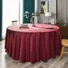 Tecido de Mesa para Restaurante de Hotel Toalha de Mesa Toalha de Mesa Redonda para Jantar de Banquete Tecido Jacquard Nórdico Fábrica Direta Atacado