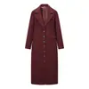 Comércio Exterior Transfronteiriço Moda Nova Outono e Inverno 2025 Versátil Elegante Lã Slim-Fit Lapela Botão Único Casaco de Lã para Mulheres