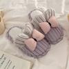 Zapatillas de Algodón Antideslizantes Fashion Home Baotou para Mujer Invierno Dulce Lazo Zapatos Cálidos de Felpa D001btxhdded