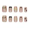 Uñas Hechas a Mano Pre-Diseñadas con Lindos Diseños de Estrellas de Cuento de Hadas, Estilo Francés, Puntas de Uñas Desmontables Lindas y Femeninas, 30 Piezas