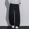 Nuevos pantalones casuales de punto curvos para otoño e invierno para hombre, holgados, cómodos, simples, con caída, que alargan la figura, adelgazantes, de pierna ancha y rectos