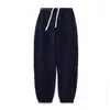 Pantalones de chándal holgados unisex para deportes al aire libre, de algodón peinado resistente, engrosados, de pierna recta con puños, pantalones cálidos de invierno