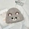 Gorro de Punto de Gato Lindo Nuevo de Invierno Casual Versátil Otoño/Invierno Cálido Protección para Orejas Simple Gorro de Lana