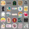 50 Pegatinas de Justicia Social en Inglés con Lemas Personalizados para Decoración Transfronteriza, Adecuadas para Patinetas, Cuadernos y Botellas de Agua
