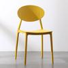 Silla de plástico de estilo nórdico con respaldo, moderna y minimalista, para comedor, estudio, negociación y ocio, para ordenador.