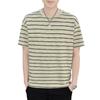 YINGAO Camiseta Japonesa Rayada de Manga Corta para Hombre Verano Nueva Cuello Redondo Camiseta Juvenil Casual Holgada Ropa