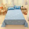 Lençol de Cama de Algodão de Fibra Longa de Xinjiang Lençol com Elástico Peça Única Algodão Puro Escovado Espessado Todo Algodão Solteiro/Casal Roupa de Cama para Dormitório Conjunto de Três Peças