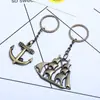 Joyería Artesanal DIY Creativa y Sencilla, Joyería Europea y Americana Popular Sencilla y de Moda, Llavero de Velero y Ancla de Aleación