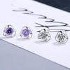 S925 prata esterlina coreano quatro folhas best-seller brincos de grama brincos de zircão de diamante cheio brincos de moda jóias de prata fabricantes atacado