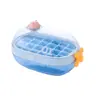 Molde de silicona de grado alimenticio para cubitos de hielo, charola de hielo tipo prensa para uso doméstico, caja para almacenar y hacer hielo con tapa para cubitos de hielo caseros
