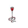 Europeo y Americano Transfronterizo Nuevo Acero Inoxidable Murciélago Piercing Joyería Zirconia Anillo para el Ombligo Invertido Botón para el Ombligo Amazon