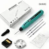 Plancha de Soldar Eléctrica Recargable por USB con Pantalla Digital Portátil Inalámbrica Batería de Larga Duración Electrodoméstico Reparación Soldadura DIY Set de Código de Humo