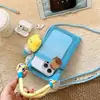 Bolsa de Celular Fresca e Doce para Meninas, Bolsa de Ombro Versátil para Viagens ao Ar Livre no Verão, Bolsa de Armazenamento Portátil de Malha Transversal