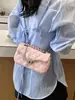 Bolsa Pequena Quadrada Acolchoada com Corrente Estilo Chanel de Alto Padrão Nova 2026 para Mulheres, Bolsa de Ombro e Transversal Versátil e na Moda