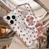 Soporta Succión Magnética Magsafe, Funda Morada Simple con Forma de Corazón para Apple 17Promax, Cubierta Protectora para iPhone13Pro