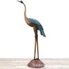 Color de alta temperatura cobre grulla grulla de cabeza roja dorada adornos de mascota del hogar fabricantes al por mayor suministros de feng shui longevidad Grulla