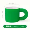 Esmalte en Spray Celebridad de Internet Taza Gruesa Creativa Linda Cerámica a Baja Temperatura Taza de Café con Asa Grande Taza de Leche Logo Personalizado