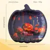 Novo Prato de Papel para Festa de Halloween Transfronteiriça Decoração de Halloween Tema Fantasma Prato de Papel Descartável Prato de Jantar Abóbora