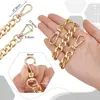 Cadena para Bolso de 12 mm Cadena Retorcida de Metal Aluminio Correa de Muñeca para Funda de Teléfono Correa de Repuesto Oro Claro Plata