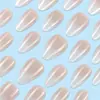 Caja de 30 Piezas Manicura Corta Degradada, Manicura Transfronteriza Más Vendida, Desgastable Blanqueadora Desgastable Manicura con Forma de Almendra