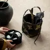 Bolsa para Tetera de Tela Hecha a Mano de las Dinastías Tang y Song, Bolsa Grande para Almacenamiento de Tetera de Viaje al Aire Libre, Bolso de Mano para Mujer, Bolsa Portátil de Estilo Chino