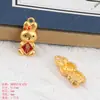 Novos acessórios de joias DIY de ouro de areia do Vietnã pingente de coelho urso Fu Xiong Fu Coelho pulseira oca acessórios para adorno de cabeça