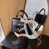 Bolsa Transversal de Alto Nível para Comércio Exterior para Mulheres 2025 Nova Moda Textura Bolsa Satchel Bolsa Kelly Versátil Bolsa de Ombro para Trabalho