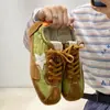 2026 Casual Deportivos Versátiles Exteriores Viaje Tenis Plateados Zapatos Blancos Suela Gruesa Patrón de Estrella Zapatos de Entrenamiento Estilo Gump para Mujer