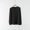 Novos Tops Pesados de Seda para Outono para Mulheres, Camisetas de Seda de Amora com Caimento Solto, Roupas Elegantes de Manga Longa com Gola Redonda Atacado