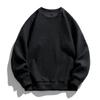 Suéter para Hombre Manga Larga Primavera y Otoño Terciopelo Combinable Base Terciopelo de Doble Cara Camiseta Marca de Moda para Hombre Casual Sonriente