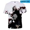 Nueva camiseta casual 3D de manga corta de cómic japonés transfronterizo para adultos, niños, hombres y mujeres