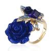 Anillo de Flor de Rosa de Alta Calidad, Anillo de Mariposa Estilo Étnico, Aleación Bohemia Vintage Joyería Europea y Americana Aliexpress