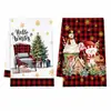Paños de limpieza navideños al por mayor transfronterizos con estampado de Santa Claus, paños de cocina para limpieza festiva, hechos a medida según su diseño
