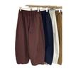 Chica gordita 1.00 kg-150.00 kg pantalones elásticos con cordón en la cintura y pernera ancha para mujer primavera y otoño talla grande corte relajado casual cropped dad harem