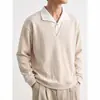 Moletom Masculino de Outono com Padrão de Espiga de Trigo Falso Duas Peças Americano Cleanfit Patchwork Gola Lapela Alta Inteligência Casal Manga Longa