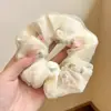Goma para el pelo dulce floral estilo bosque para mujer, coleta suave y de alta gama estilo coreano, cuerda grande para el pelo, accesorio para el pelo de Ins, accesorio para la cabeza
