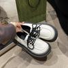 Sapatos de Couro com Plataforma e Solado Grosso para Mulheres 2026 Primavera Novo Estilo Sapatos de Salto Único Estilo Britânico Sapatos Mary Jane Sapatos de Salto Único Versáteis e Casuais para Mulheres