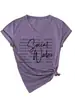 Trabajador Social Amazon Wish Sitio Independiente Informal Cómodo Personalizado Camiseta de Manga Corta con Cuello en V para Mujer En Stock