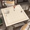 Mantel de Mesa de Estilo Chino Nuevo Impermeable y a Prueba de Aceite Deshabilitar Mantel de Mesa de Centro Mantel Doméstico Cuero Mesa de Mahjong Cuadrado Almohadilla para Mesa de Comedor Paño