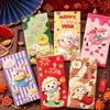 2027 Ano do Carneiro Envelopes Vermelhos de Ano Novo Envelopes Vermelhos Festivos Bordado Pelúcia Ovelhinha Li Shi Feng Glitter Estampagem a Quente Fábrica de Envelopes Vermelhos