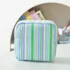 Bolsa Menstrual Portátil Transfronteriza, Bolsa de Almacenamiento Multifuncional de Gasa de Burbujas Rayada, Bolsa para Labiales, Bolsa para Guardar Toallas Sanitarias