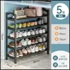 Sapateira Multicamadas para Uso Doméstico na Entrada, Economizadora de Espaço, Simples, Multicamadas, à Prova de Poeira, Adequada para Dormitórios e Apartamentos Alugados, Estreita, Compacta e Durável