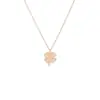 Collar Trébol de Cuatro Hojas Color Oro Rosa de Singapur para Mujer Diseño Nicho Lujo Ligero Elegante Cadena Clavícula Cumpleaños