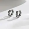 Pendientes Retro Estilo Punk Europeo y Americano con Patrón de Hierba Rizada, Diseño de Nicho, Modernos y Geniales, Estilo Urbano Único, Versátiles